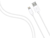 Fresh Connect Apple iPhone Lightning 1M Charging Cable for Apple iPhone 14, 14 Pro, 13, 13 Pro, 12, 12 Mini, SE, 11, XS, XR, X, 8, 7, 6, 5, iPad, Airpods Pro - White