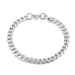 Pansarlänk Armband Kedjearmband Silver 7,5mm silver