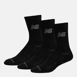 Performance Cotton Cushioned Crew Socks 3 Pack, LAS95363BK