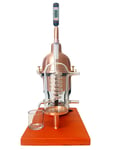 Distillateur alambic d'huiles essentielles en cuivre avec serpent en verre. 0,6 L