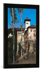 Kunst für Alle 'Image encadrée de Martin Rico Y Ortega La Torre de Las de Damas en la Alhambra, d'art dans Le Cadre de Haute qualité Photos Fait Main, 40 x 60 cm, Noir Mat