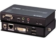 Aten Mini Usb Dvi Hdbaset™ Kvm-Extender (1920 X 1200 @100M), Sändare Och Mottagare, Kabel, 100 M, Cat6, Cat6a, 1920 X 1200 Pixlar, 1920X1200 1920X1080 1600X1200