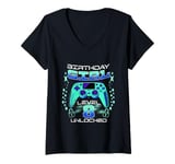 Womens 8th Birthday Gamer Gift Girl Age 8 Year Old Gaming Girls V-Neck T-Shirt