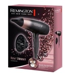 Remington Rose Shimmer Hair Dryer 2200W Hairdryer with Diffuser