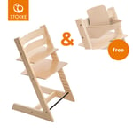 STOKKE® Tripp Trapp® Matstol bok natur + gratis babyset V2 natur