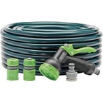 Draper 30m Garden Watering Hose and Spray Gun Kit | Reinforced with Polyester Yarn 12 mm Hose Pipe | 2mm Thickness Heavy Duty PVC Gardening Hose | Long reach | 56447