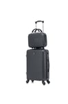 CELIMS - Valise Cabine Voyage avec Vanity Trousse de Toilette 30cm Noir Approuvée par 100+ Compagnies Aériennes | Légère et Rigide | Petite Valise Cabine 55x40x20 | Valise Enfant | Bagages Cabine