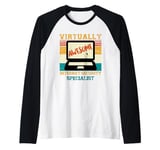 Mens Funny Quote Virtually Awesome Internet Security Specialist Raglan Baseball Tee