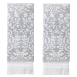 SKL Home by Saturday Knight Ltd. Carrick Medallion Serviette de Toilette Gris