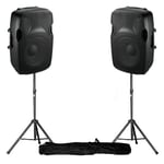 ENCEINTES Dj SONO ACTIVE 12"/30cm - 1000W + Pieds