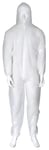 Protective Coverall - engångs overall med huva, XL, Vit