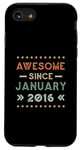 Coque pour iPhone SE (2020) / 7 / 8 Awesome Since January 2016 Birthday Design