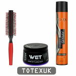 Totex Wet Hair Wax - Totex Hair Spray - Curling Rolling Brush UK SELLER