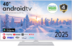 Finlux 40 tuumainen G8 Android LED TV (2025) Valkoinen