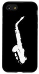 Coque pour iPhone SE (2020) / 7 / 8 Saxophones, joueur de saxophone et motif de musique jazz