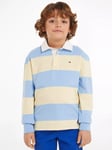 Tommy Hilfiger Kids' Logo Colour Block Long Sleeve Polo Sweatshirt