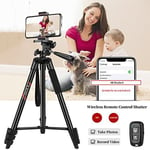 Phone Tripod 54" Smartphone Tripod for iPhone Aluminum Lightweight Portable