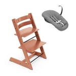 Nyfødtpakke, Stokke Tripp Trapp, Terracotta + Newborn Set Anthracite