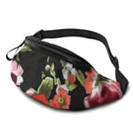 XCNGG Sac de taille en cours d'exécution Sac de taille de loisirs Sac de taille Sac de taille de mode Watercolor Flower Fanny Packs for Women and Men Waist Bag Adjustable Belt for Outdoors Workout, Tr