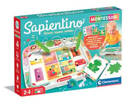 Clementoni - Sapientino Montessori-Banquet avec Cartes d'activité Stylo, Jeu éducatif 3 Ans, Cadeau électronique interactif, Batteries incluses, fabriqué en Italie, 16467, Multicolore