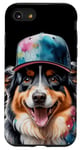 Coque pour iPhone SE (2020) / 7 / 8 Berger Australien Casquette Snapback Chien Animaux Imprimé