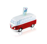 BRISA VW Collection - Volkswagen Savings Bank Piggy Bank Money Coin Box in T1 Bus Samba Design (Classic Bus/Red)