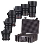 Samyang VDSLR 6 Lens Kit  Bundle 14mm, 24mm, 35mm, 50mm, 85mm & 135mm: Sony FE