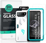 Protecteur D'écran Pour Asus Rog Phone 7 5g/Rog Phone 7 Ultimate 5g(6.7""),Avec 2 Pièces En Verre Trempé,1 Protection D'objectif D'appareil Photo[Pas De Bulles]