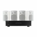 Dayton Audio MA1240 &amp; 2 par DLS MB5i vita utomhushögtalare