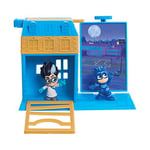 PJ MASKS JP PJMA7210 Night Time Micros Trap & Escape Playset-Catboy & Romeo