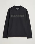 Jil Sander Round Collar Tonal Logo Crew Neck Black