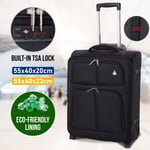 Expandable Cabin Suitcase 55x40x20 to 55x40x23 Ryanair Hand Carry On Luggage