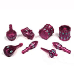 Polyhero Dice - The Bard Raspberry Rhapsody (8 Dice Set)