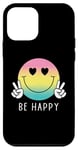 Coque pour iPhone 12 mini Chemise Be Happy Heart Eyes Smile Face Peace Happy Face Love