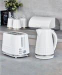 Tower Solitaire Kettle and 2 Slice Toaster Set White