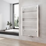 Sèche-Serviettes de plomberie, Radiateur Porte-Serviettes 100 x 60 cm Blanc 498W Seche Serviette eau Chaude - Heilmetz