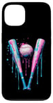 iPhone 13 Sprinkles Drip Baseball Bat Art for Baseball Fans Design Case