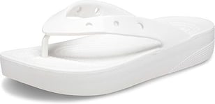 Crocs Classic Platform Flip Flops White Size UK 4 EU 37