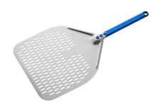 Gi.Metal Azzurra Rectangular Perforated Pizza Peel 36X36 Cm Handle 30 Cm