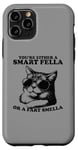 Coque pour iPhone 11 Pro Lunettes de soleil rétro Smart Fella Cat Graphic