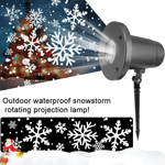 Christmas Moving Laser Projector Snowflake LED Light Gardens Landscape Lamp