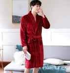 Hommes Vêtements De Nuit Chauds Peignoir De Bain Corail Couples Flanelle Peignoir Pyjamas Nuit Robe De Chambre Femmes Mariée Robe M Wineredy801 Livraison Gratuite