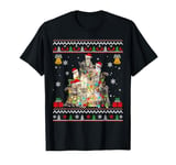 Cat Xmas Decoration Santa Cat Ugly Christmas Tree T-Shirt