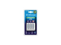 Panasonic Eneloop Advanced K-Kj17mcc40e - 6 - 7 Tim. Batteriladdare - (För 4Xaa/Aaa) 4 X Aa-Typ - Nimh - 1900 Mah - 300 Ma - Vit - Europa