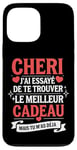 Coque pour iPhone 13 Pro Max Tee Shirt Saint Valentin Cheri Amour Amoureux Couple Humour