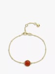 Auree Barcelona Personalised Birthstone Gold Vermeil Beaded Chain Bracelet