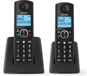 F530 Duo,Telephone Sans Fil Avec 2 Combines,Blocage D'Appels,Mains Libres Et Deux Memoires Directes Noir