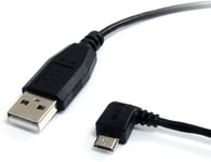 1.8m Heavy Duty 90° Right Angle Micro USB Data Sync & Charger Cable (Black)