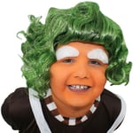 Child's Factory Worker Wig Green Chocolate Fancy Dress Book Week Film Character