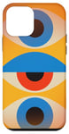 iPhone 12 mini Retro Abstract Minimalist Three Vertical Eyes Case